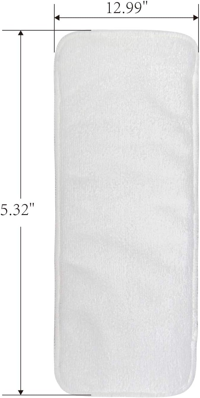 ALVABABY 12pcs Microfiber Inserts, Soft Cloth Diaper Liner, 3-Layer Absorbent Inserts, Reusable Liners for Baby Cloth Diapers - Image 2